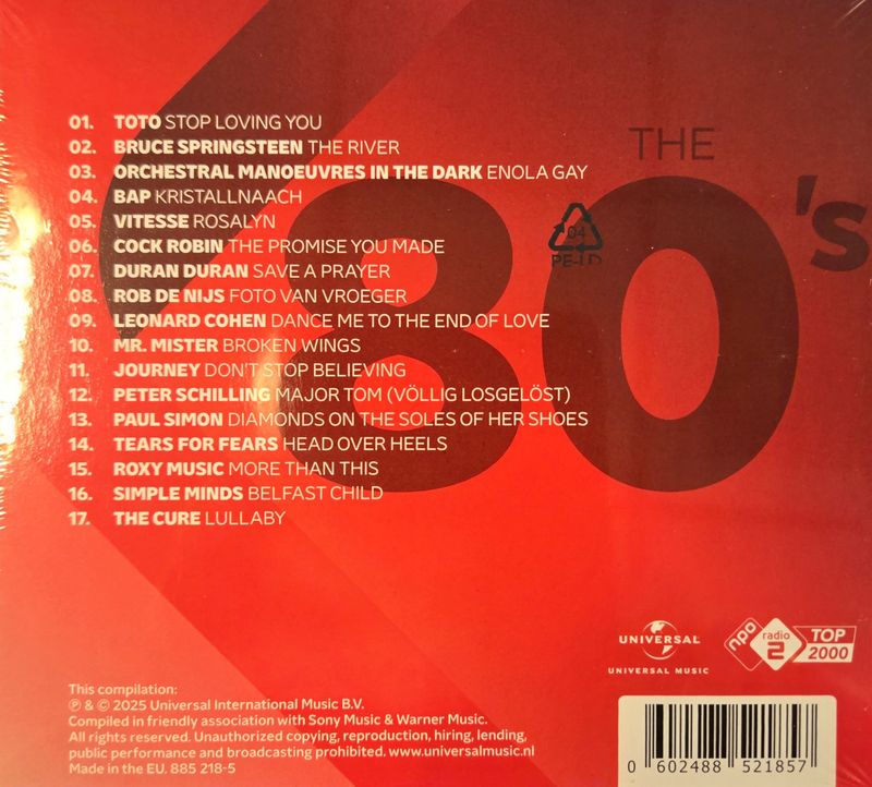 Various Artists - Top 2000 - The 80's (CD)