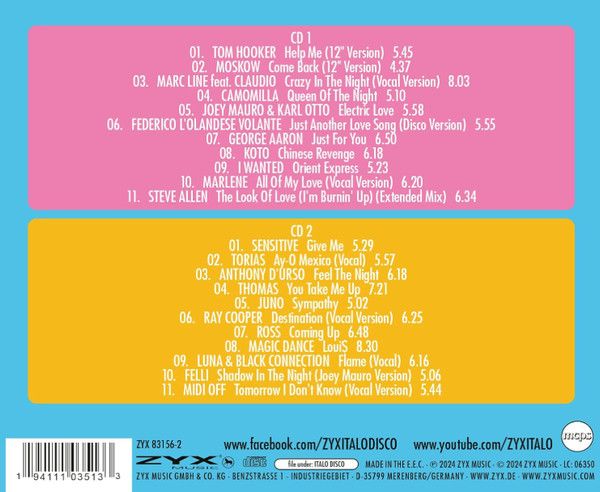 I Love ZYX Italo Disco Collection 34 - 2 cd