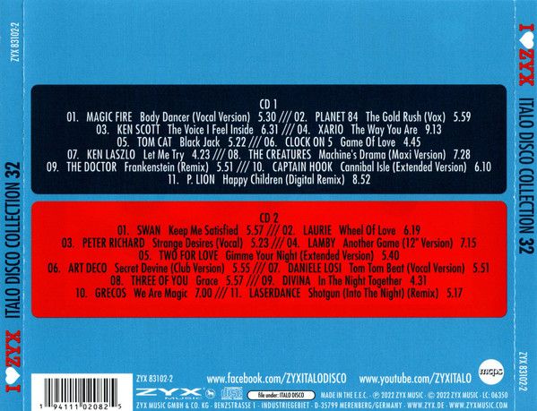 I Love ZYX Italo Disco Collection 32 - 2 cd