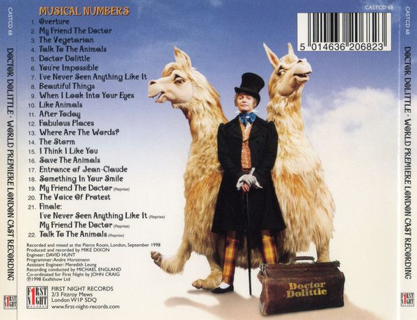 London Cast Of Doctor Dolittle – Doctor Dolittle (World Premiere London Cast Recording) - cd
