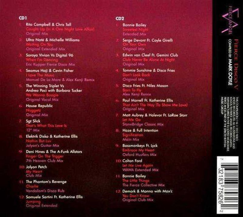 Fierce Angel Presents Fierce Disco, Vol. 5 - 2 cd