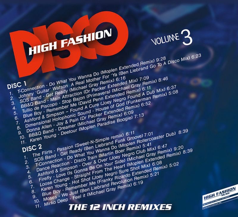 High Fashion Disco - Volume 3 The 12 Inch Remixes (2cd)