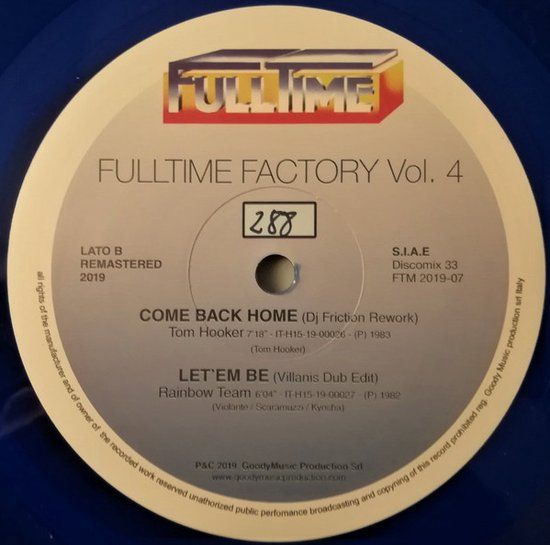 Various – Fulltime Factory Vol. 4 ( release 2019 ) - 12"