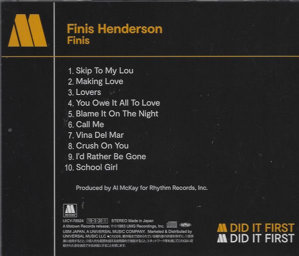 Finis Henderson – Finis - cd