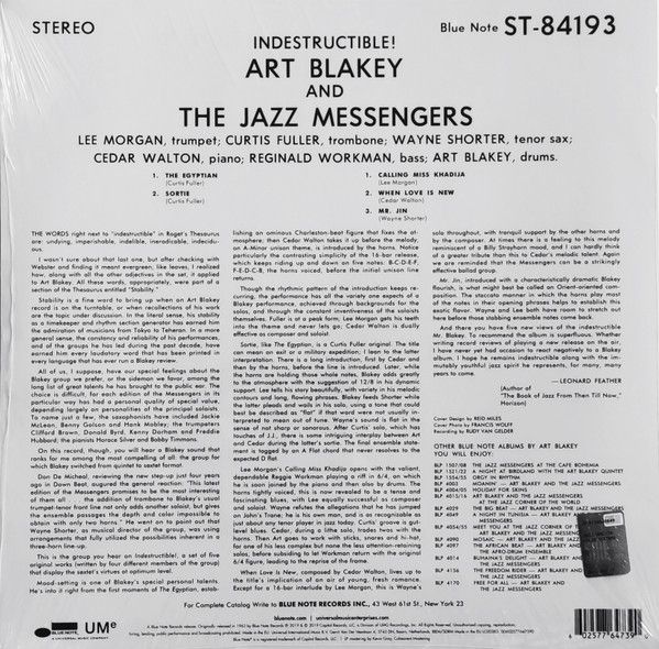 Art Blakey &amp; The Jazz Messengers – Indestructible! - lp