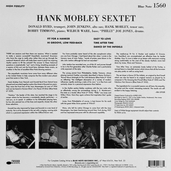 Hank Mobley Sextet – Hank  - lp