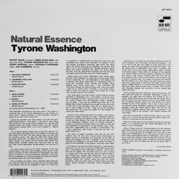 Tyrone Washington – Natural Essence - lp