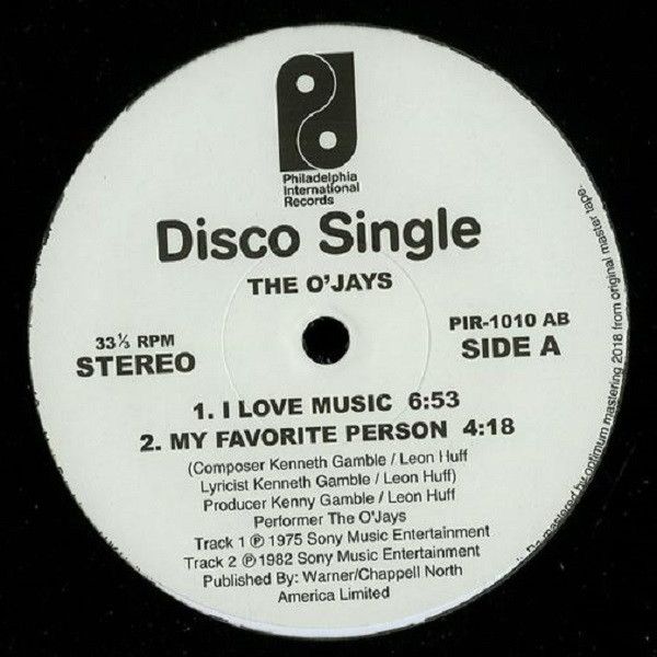 The O'Jays – I Love Music  - 12"