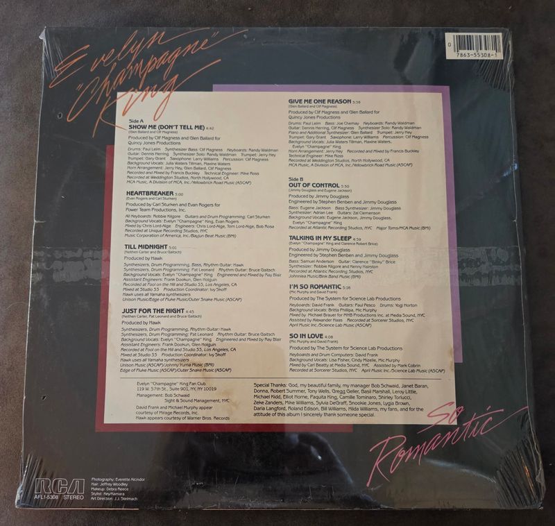 Evelyn "Champagne" King* – So Romantic - lp