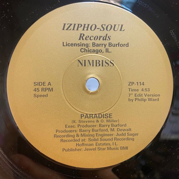 Nimbiss – Paradise / You And I  - 7"