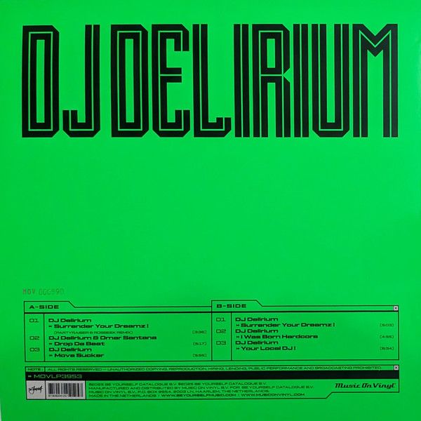 DJ Delirium – Hardcore Legends - lp reprint 2026