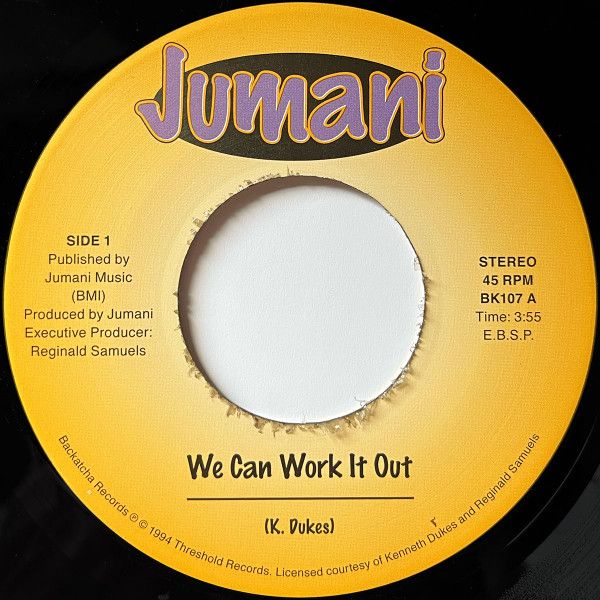Jumani – We Can Work It Out / Give Me Your Love - 7 "