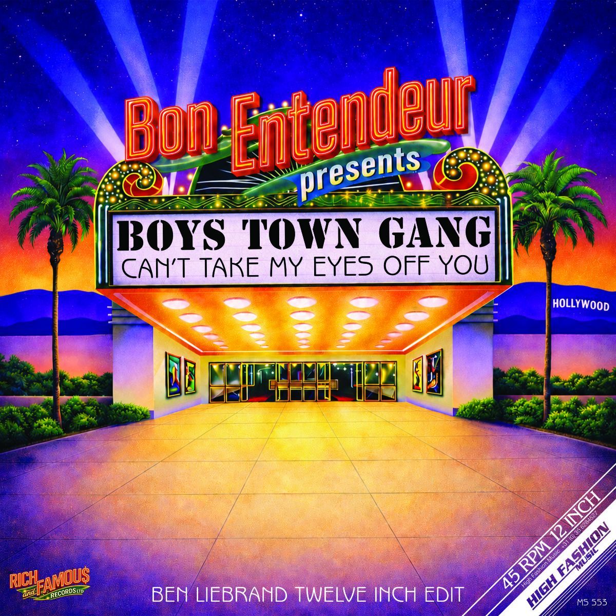 BOYS TOWN GANG - CAN'T TAKE MY EYES OFF YOU (BON ENTENDEUR REMIXES) 12"