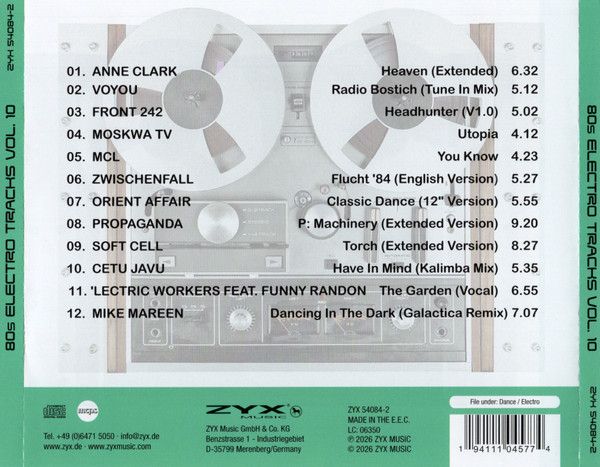 80s Electro Tracks Volume 10 - cd