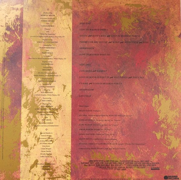 Miles Davis &amp; Marcus Miller – Music From Siesta  - lp