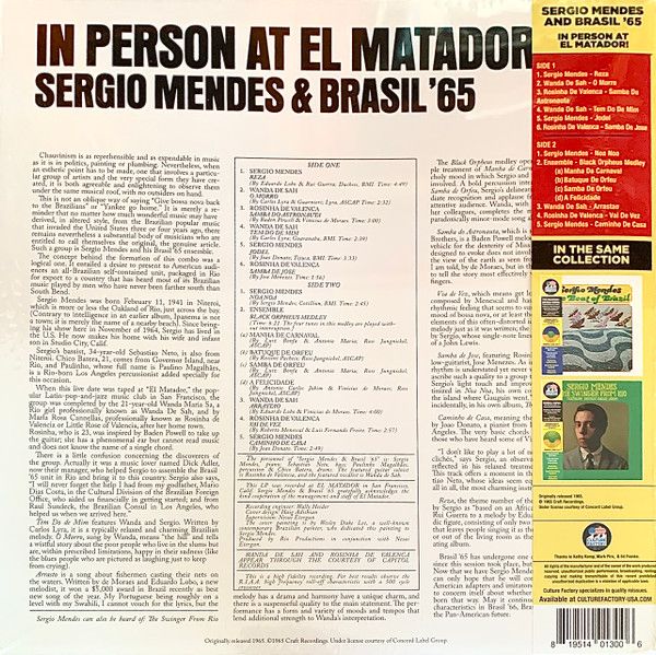 Sergio Mendes - In Person At El Metador (LP)