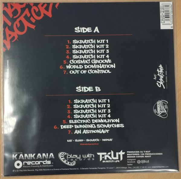 DJ T-Kut - Scratch Practice (12" Single) (Coloured Vinyl)