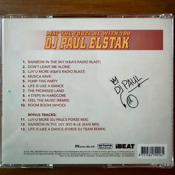 DJ Paul Elstak – May The Forze Be With You - cd