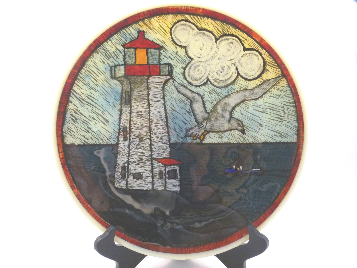 Peggy's Cove Lighthouse with Blue Cape Islander