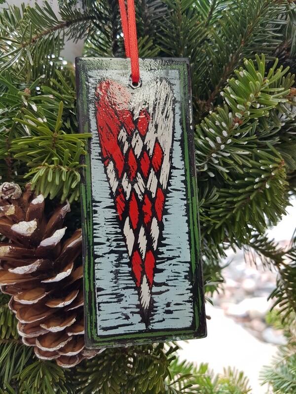 Harlequin Heart Ornament