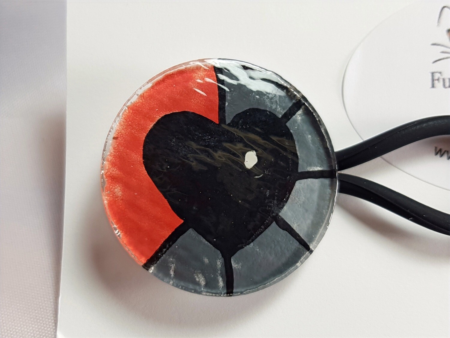 Rockin&#39;Diva Ponytail Holder, Black Heart