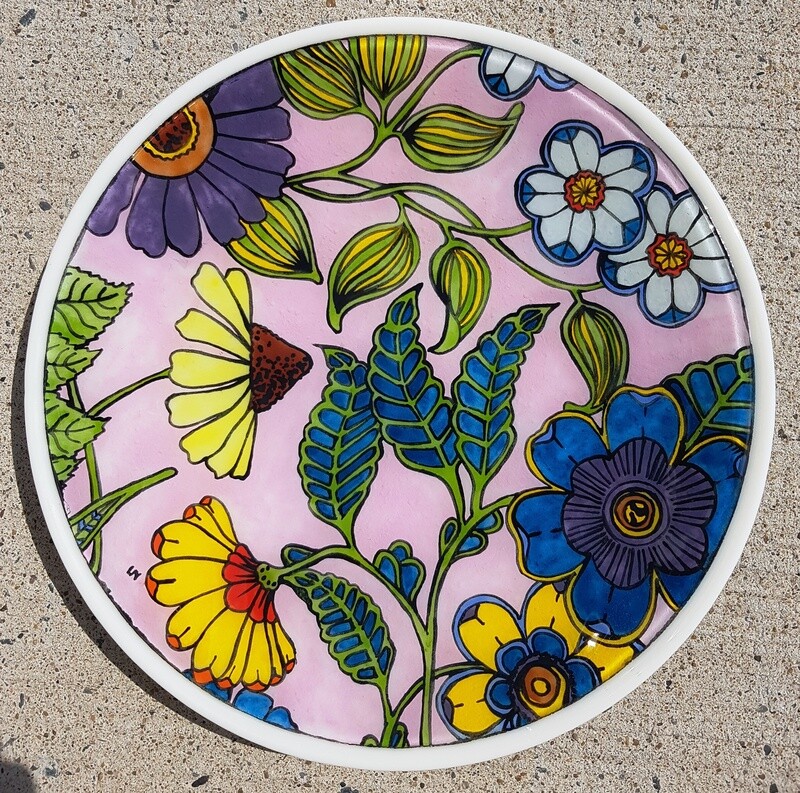 Cone Flower &amp; Friends Rimless Plate