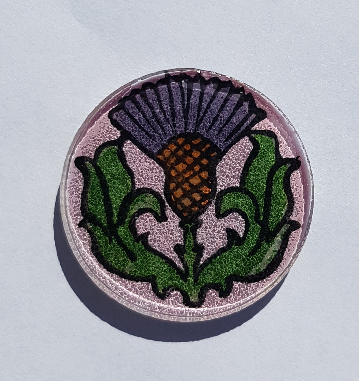 Rockin&#39;Diva Ponytail Holder, Thistle on Pink