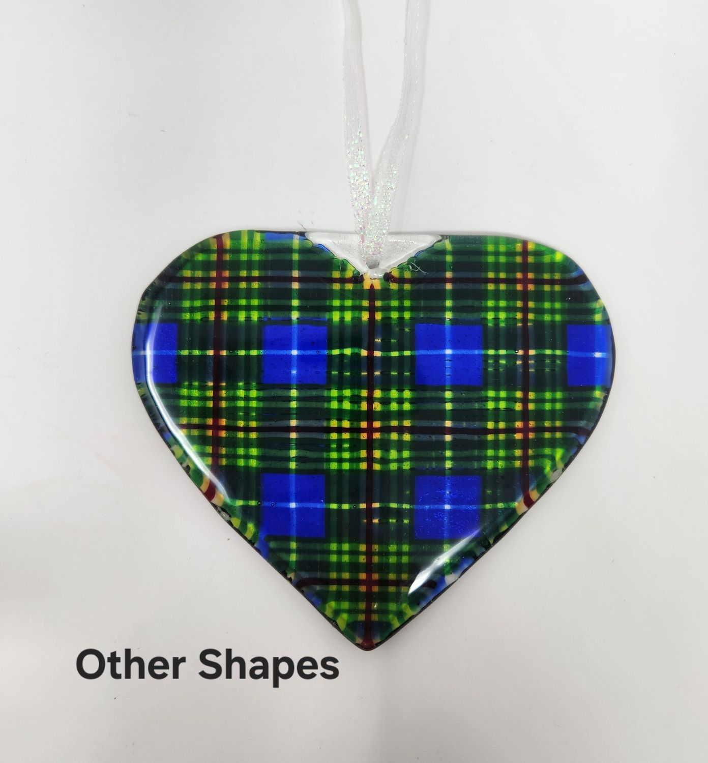 Unique Shaped Fused Glass Tartan
