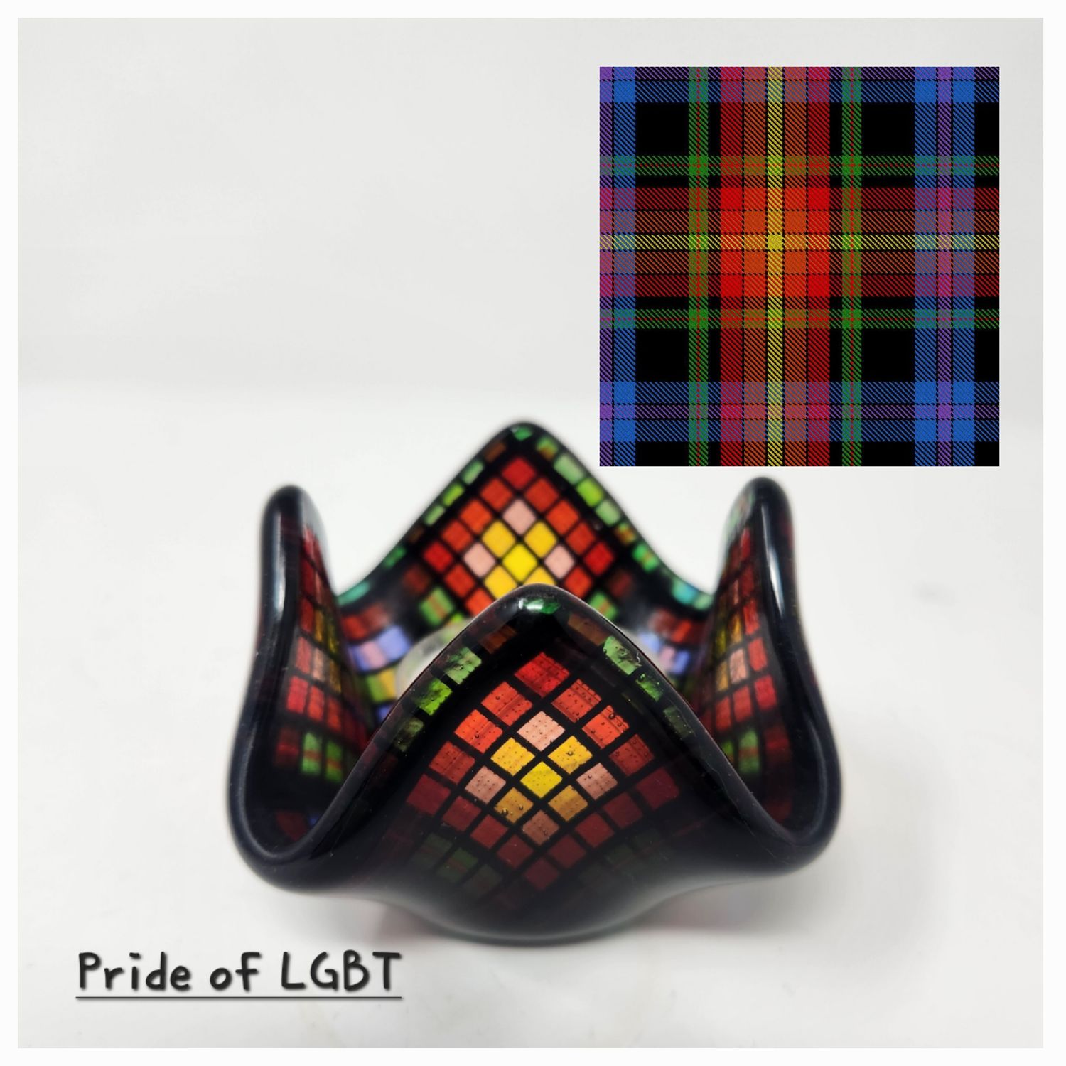 LGBT Tartan Tealight