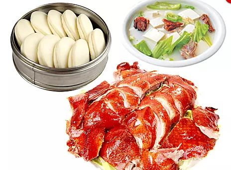 DHHX【东海海鲜】片皮鸭两吃 Peking Duck (2 styles: choice of soup or sauteed duck with beans sprouts)