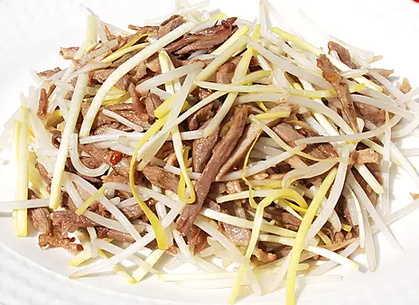 DHHX【东海海鲜】韭菜银芽炒鸭丝 Sauteed Duck with Chive and Bean Sprouts