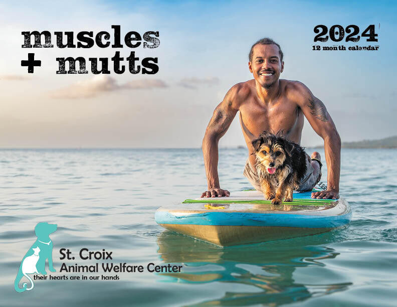 2024 Muscles + Mutts Wall Calendar