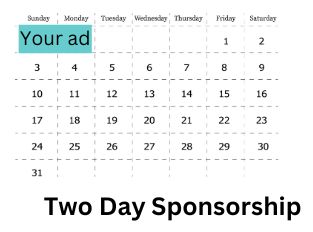 2 Day Block Business Sponsorship 2026 Muscles &amp; Mutts Calendar