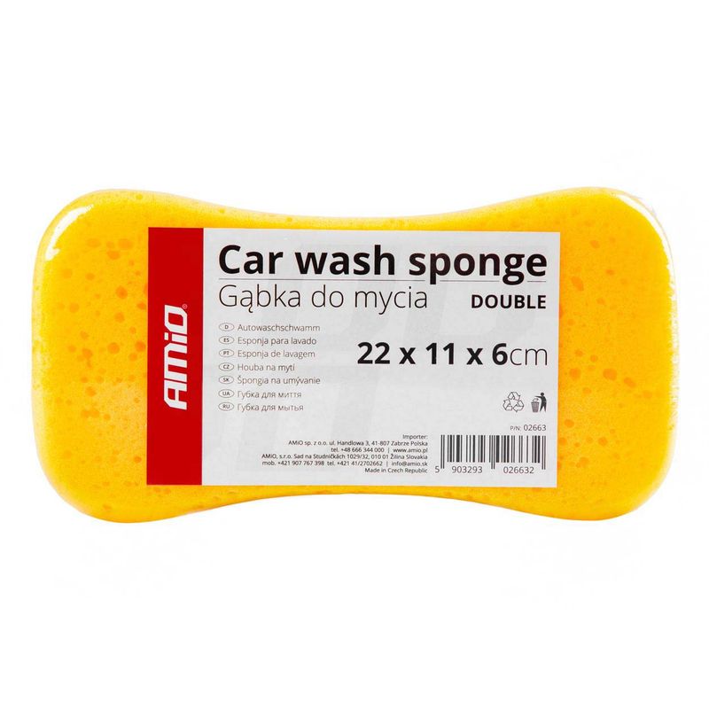 Eponge pour lavage auto DOUBLE 22 x 11 x 6 cm