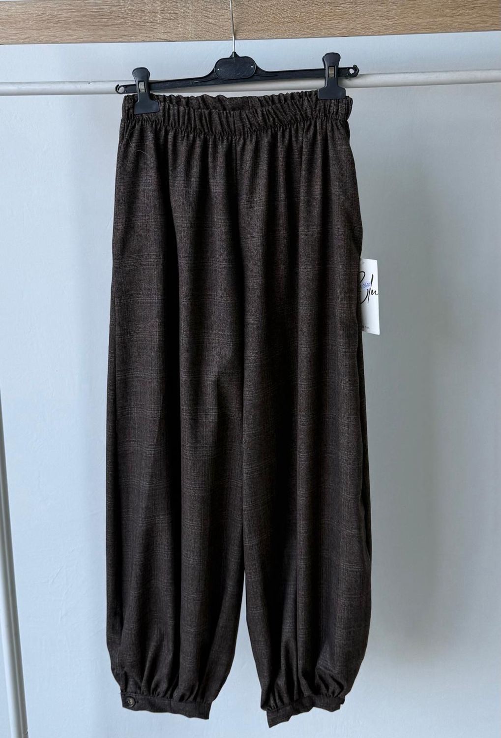 Pantalón bombacho cuadros