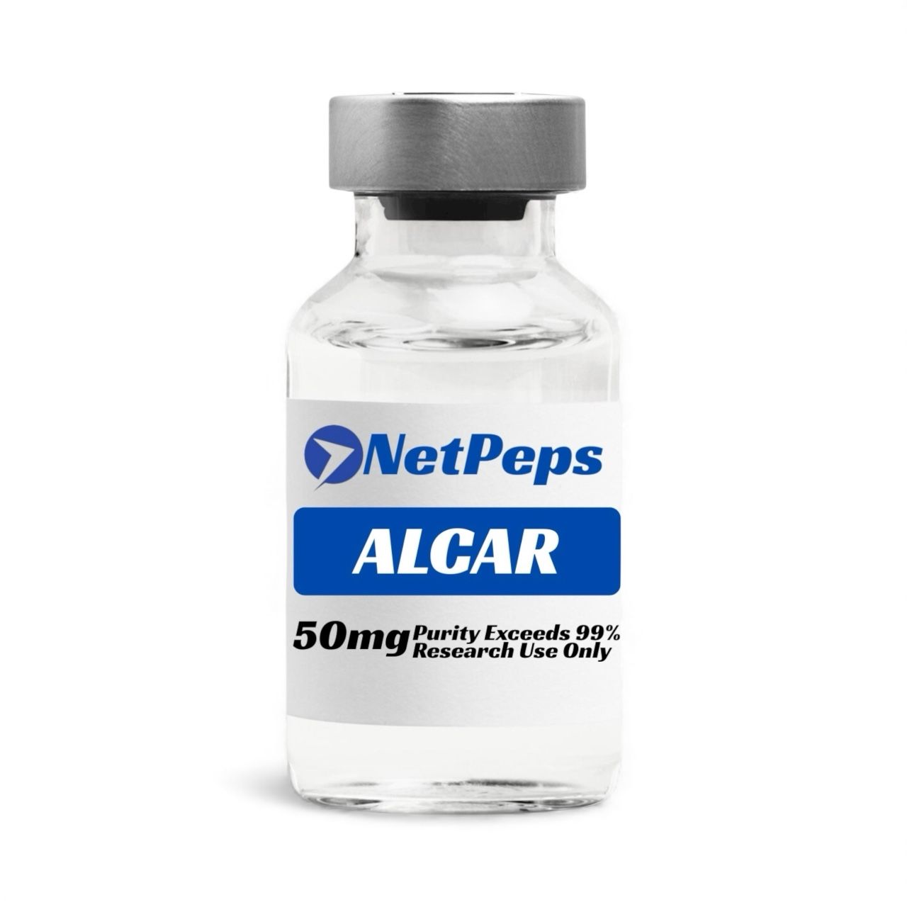 NetPeps ALCAR 50mg, lyophilized peptide, purity exceeds 99%, research use only.