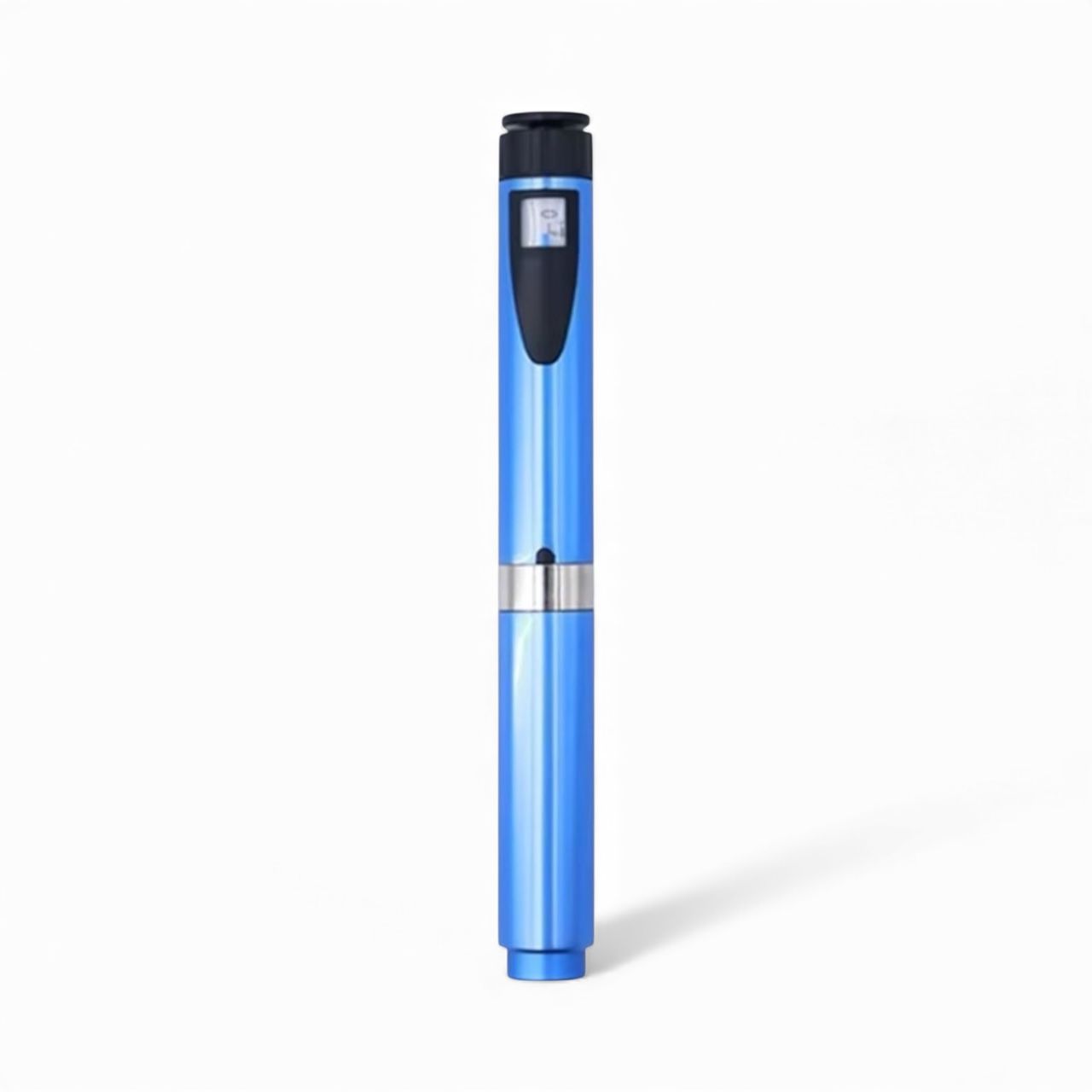 V2 Auto Pen, blue, RUO research device with digital display and adjustable dosing, sterile injection pen for laboratory use.