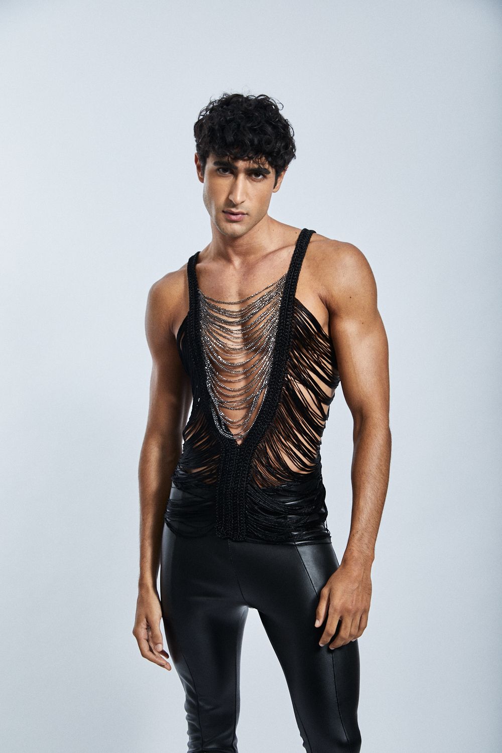 Slim Tank Top with Chains