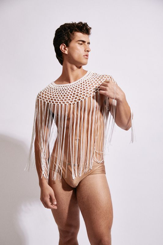 Crochet Beehive Top with Fringes