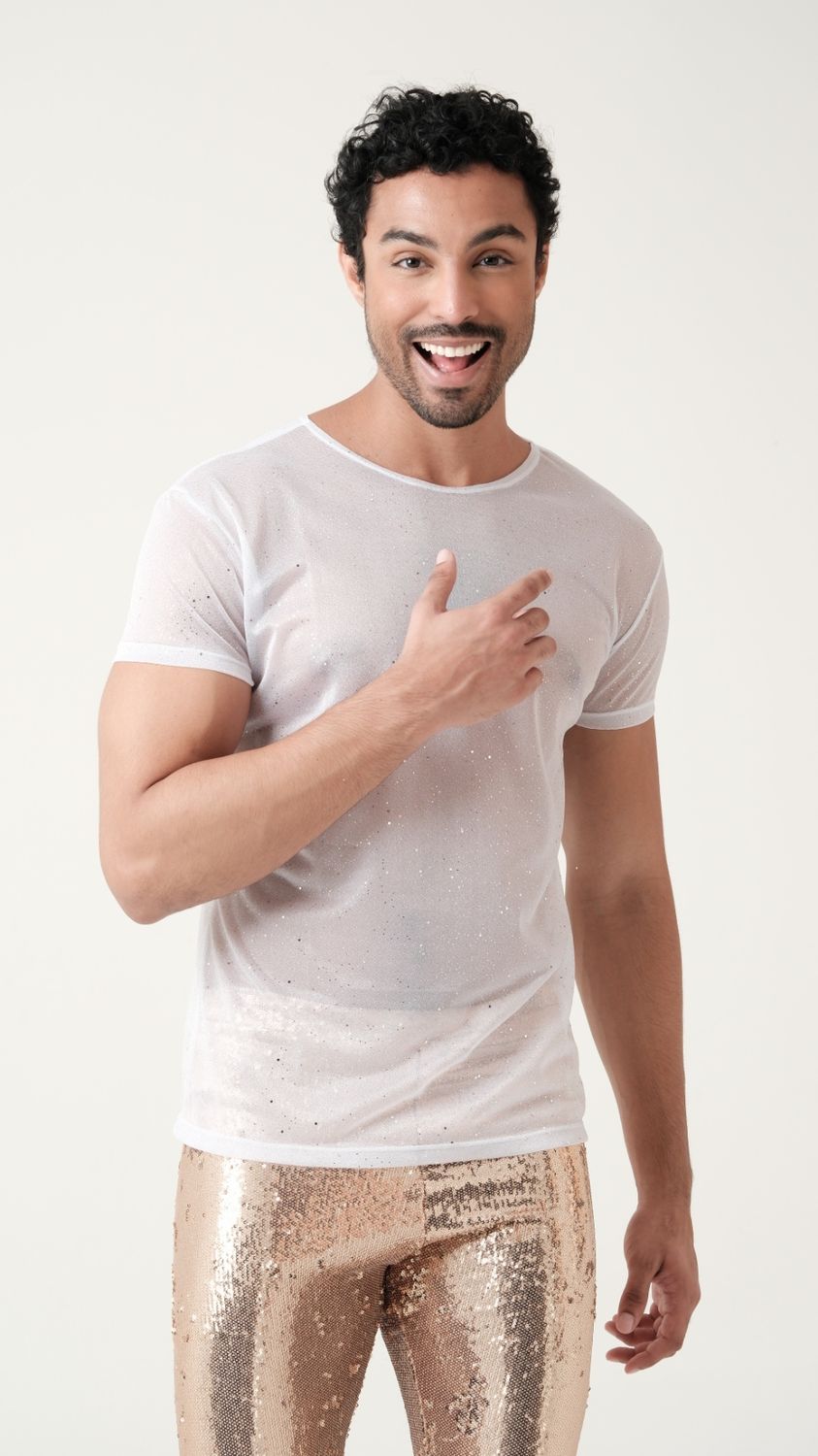 Glitter tulle T-shirt