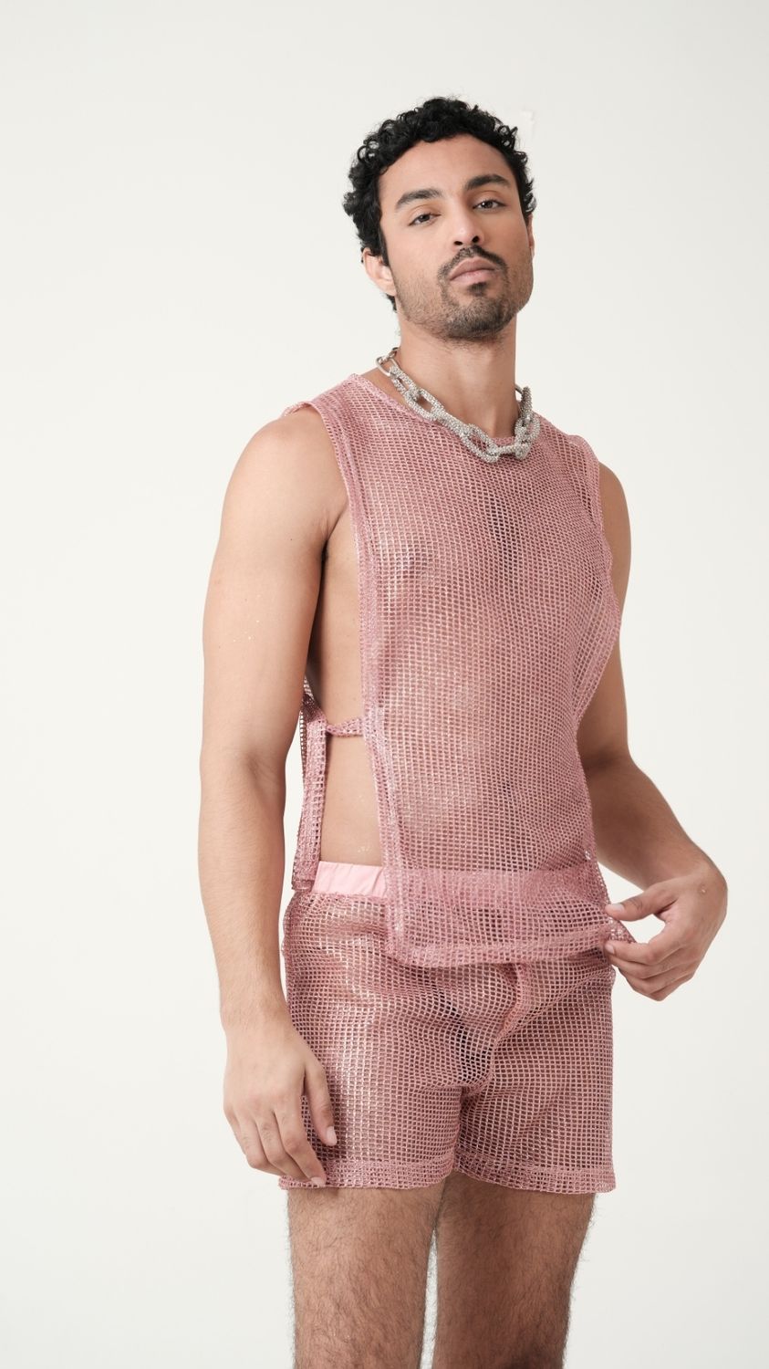 Glitter Mesh Shorts