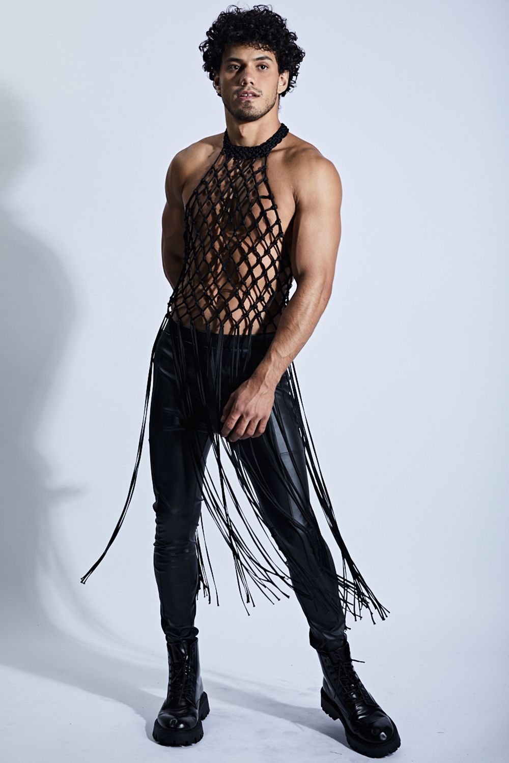 Macramé Halter Tank with Fringe