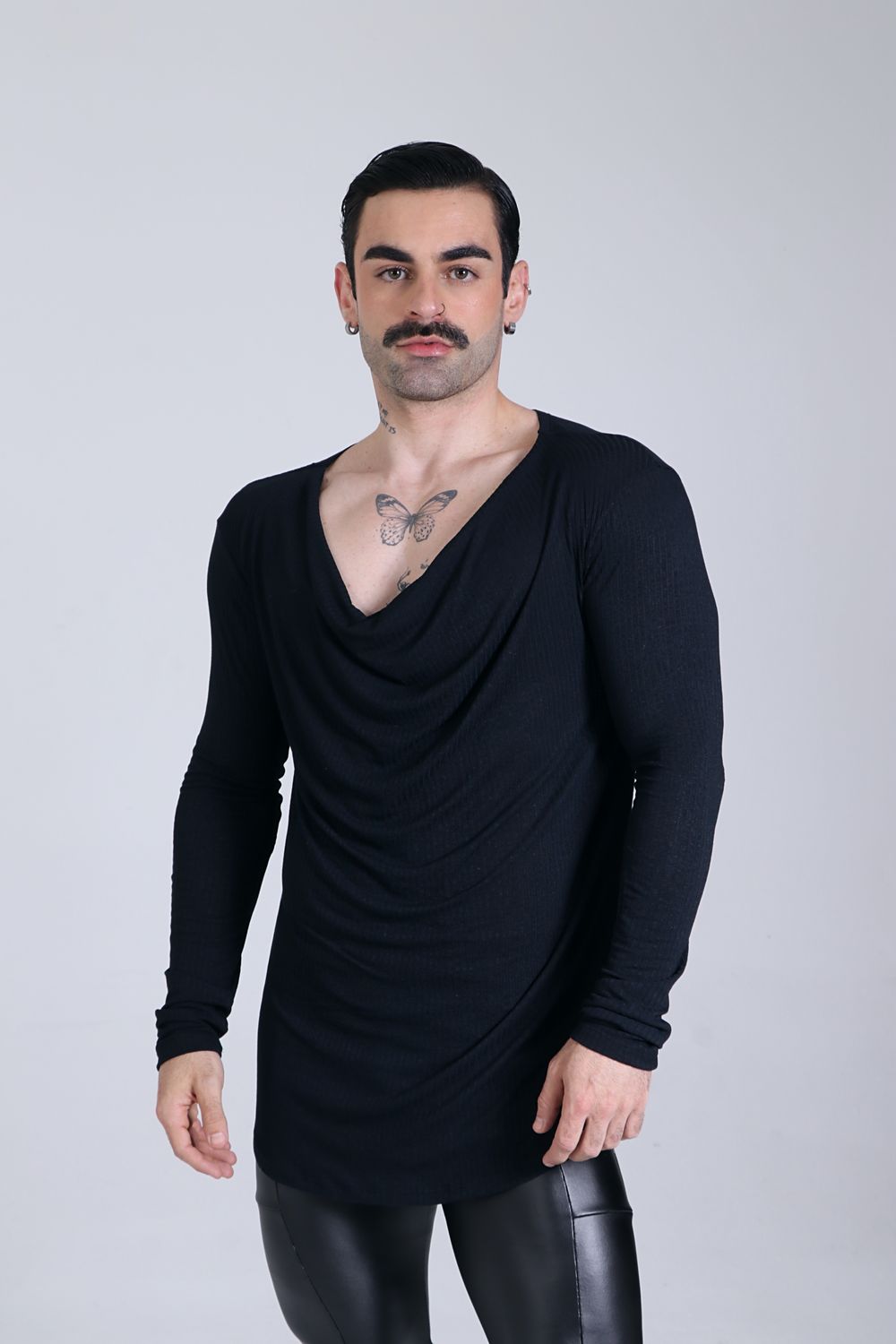 Erebo Top – Draped Deep Neckline