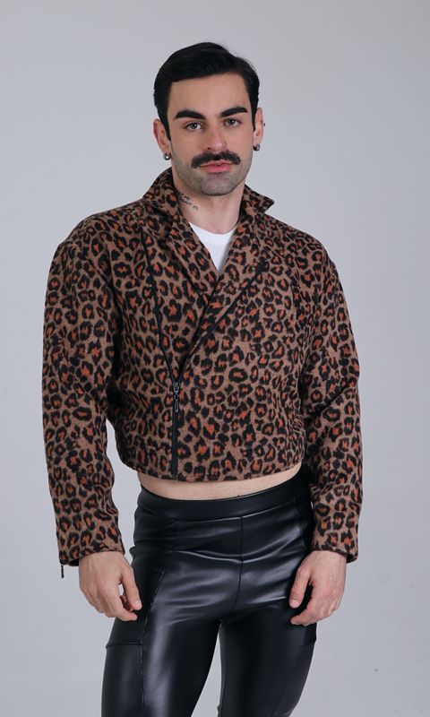 Leopard Cropped Jacket