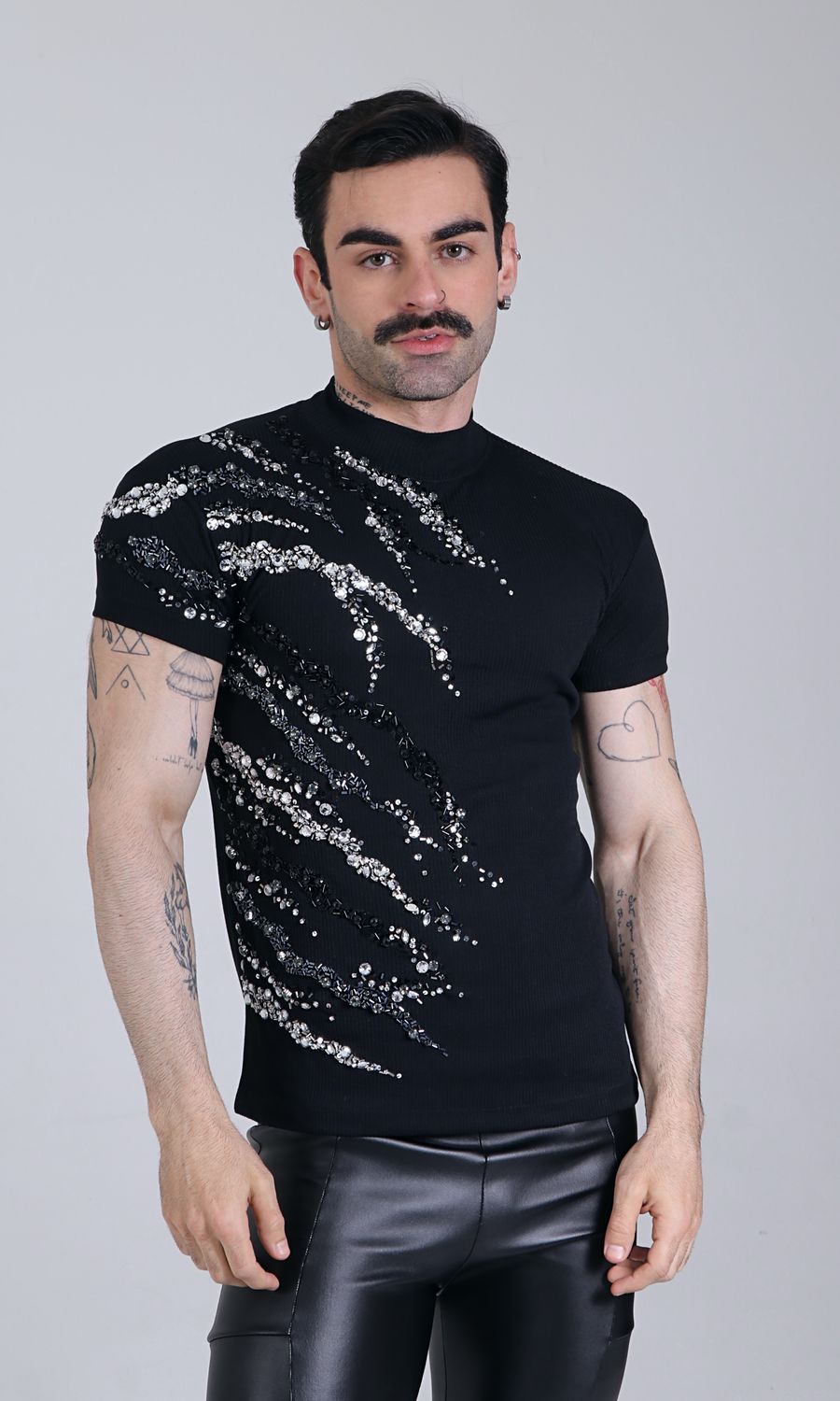 Black Silver Tiger Tee