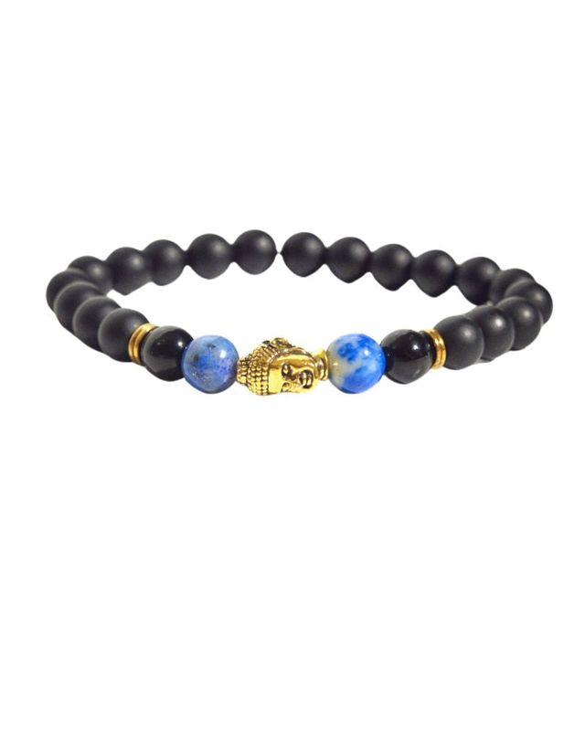 Buddha Lapis Obsidian Bracelet