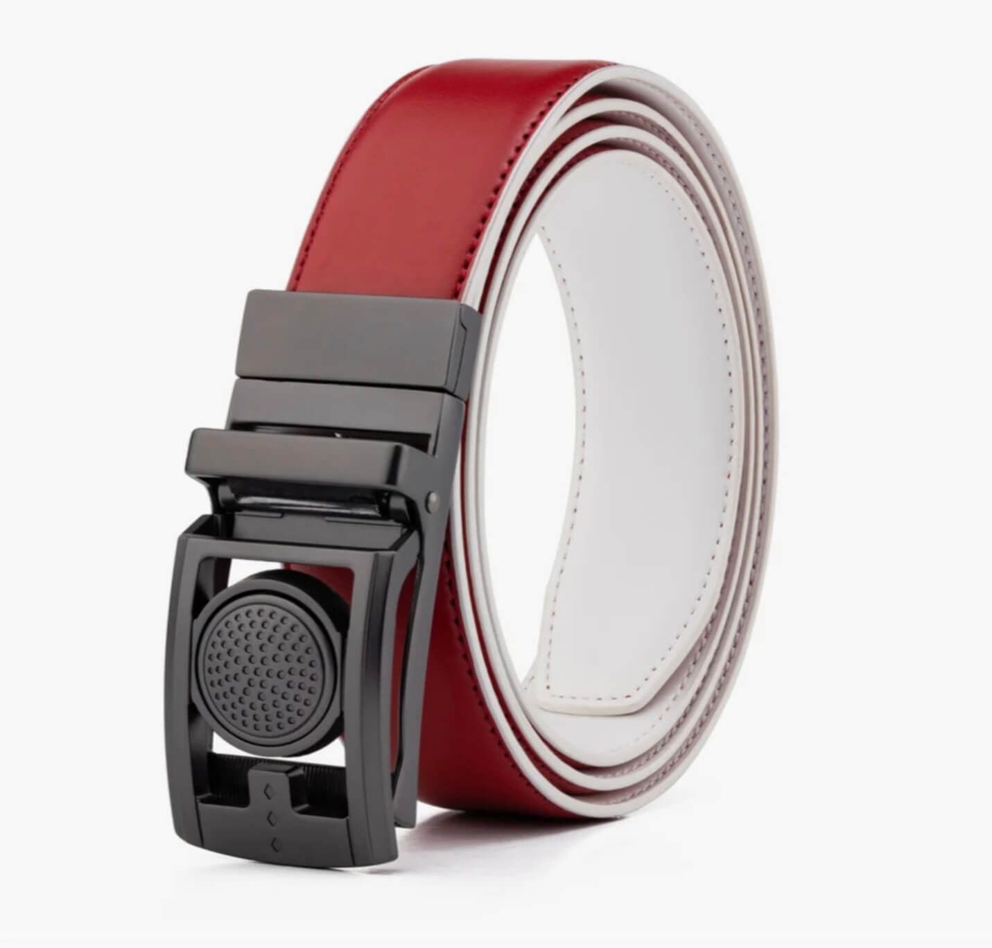 Red and White Parfit Golf Belt
