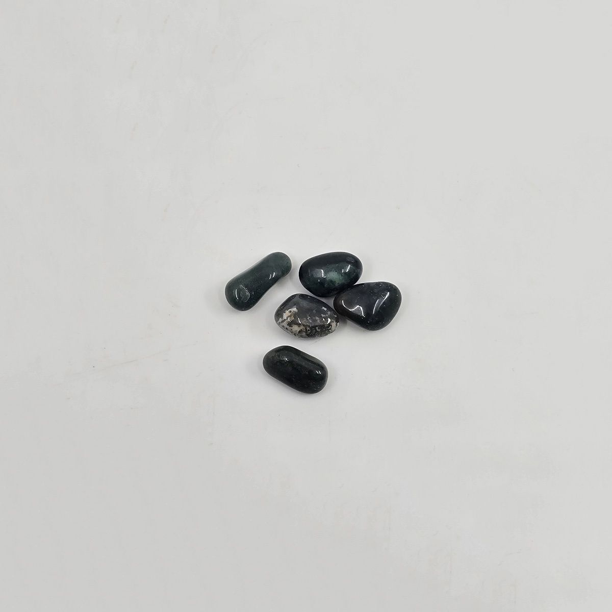 Agate, Green Moss, Tumbled