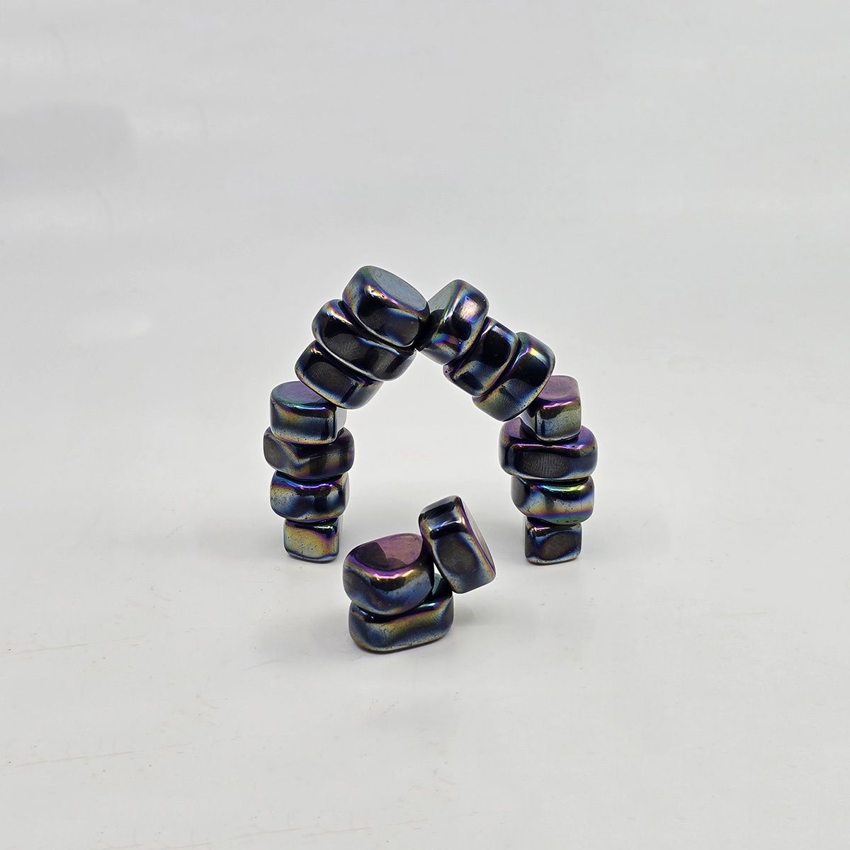 Hematite, Magnetic, Rainbow, Tumbled