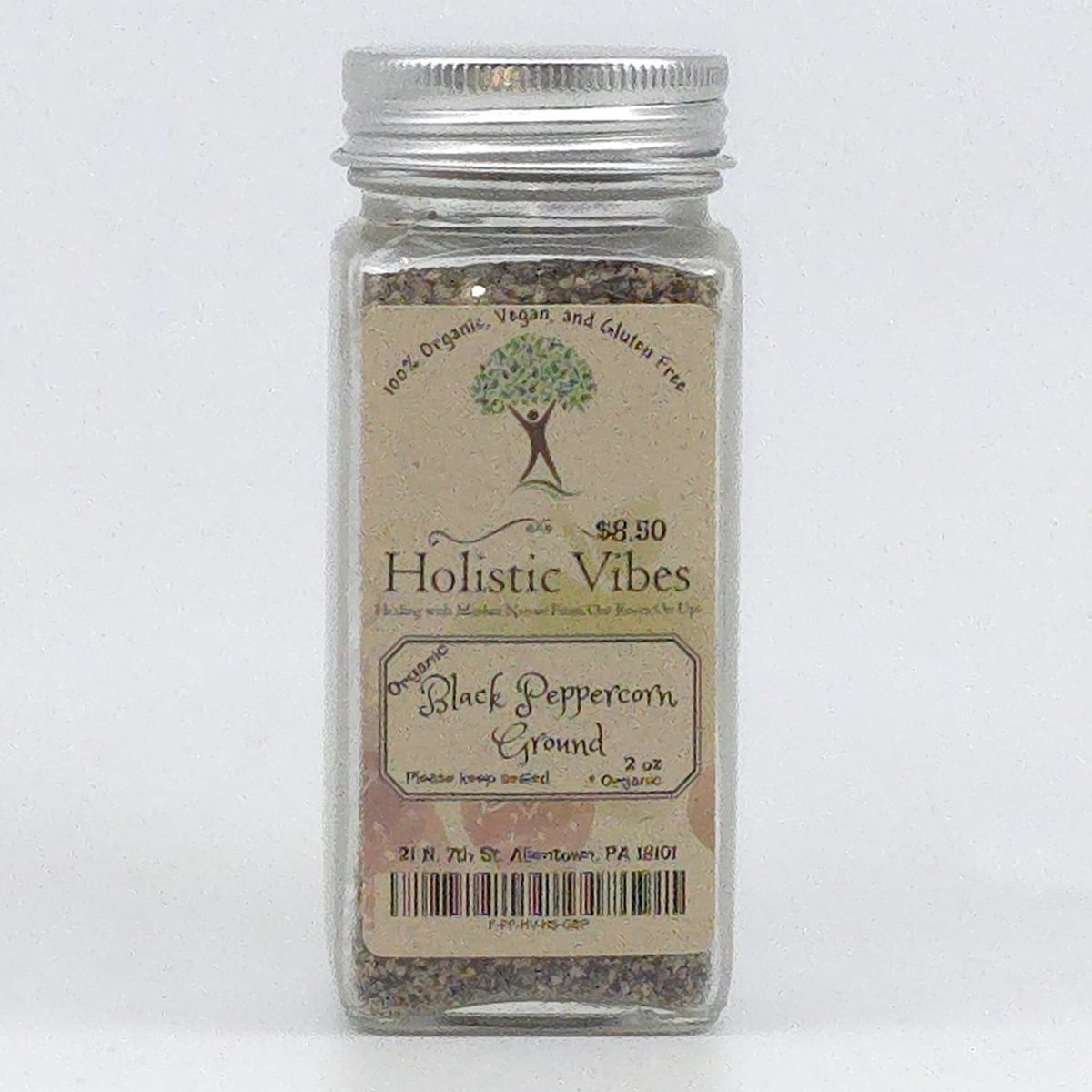 Organic Peppercorn, Black, Ground